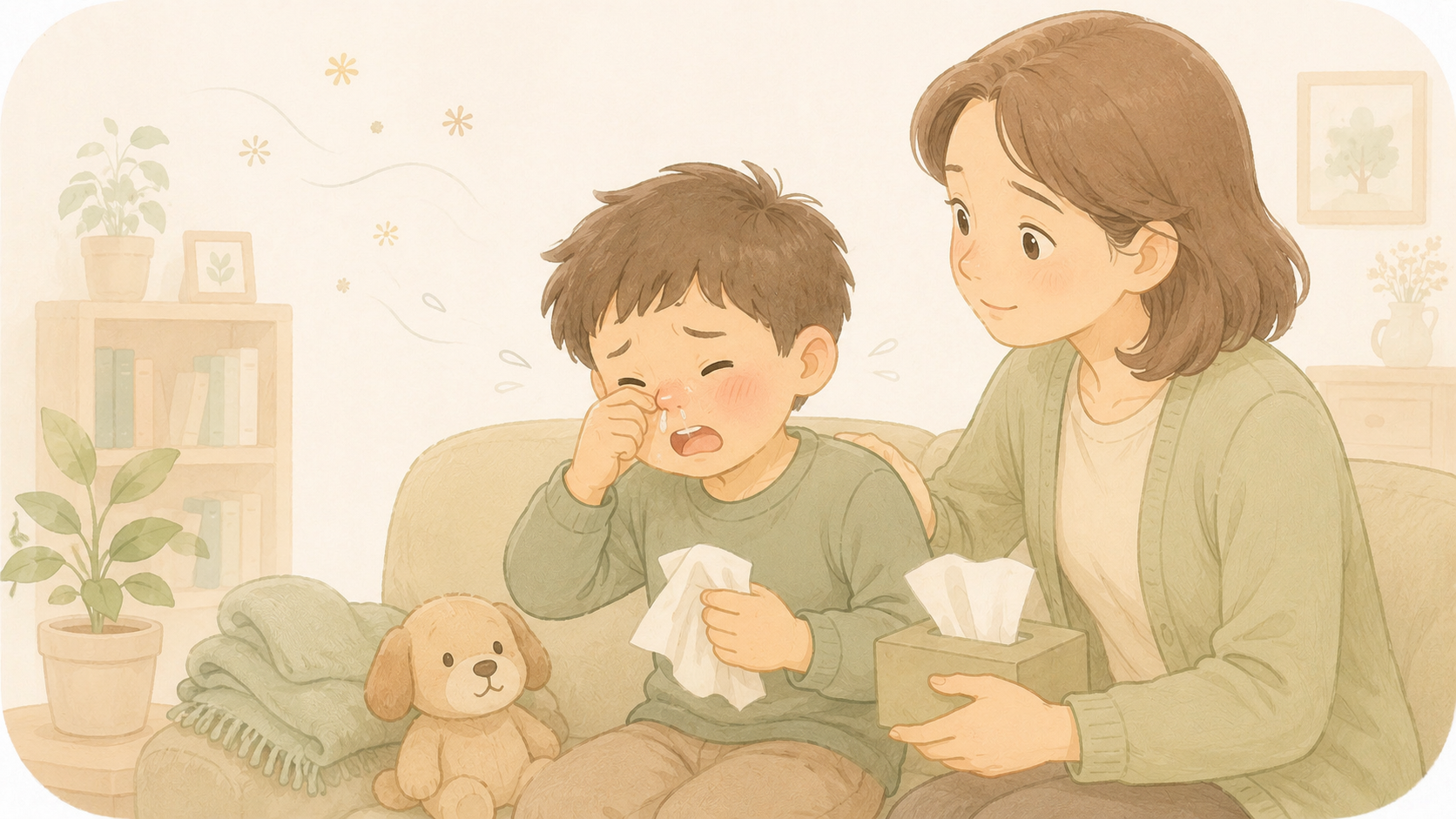 孩子一直打噴嚏、流鼻水，是感冒還是過敏？