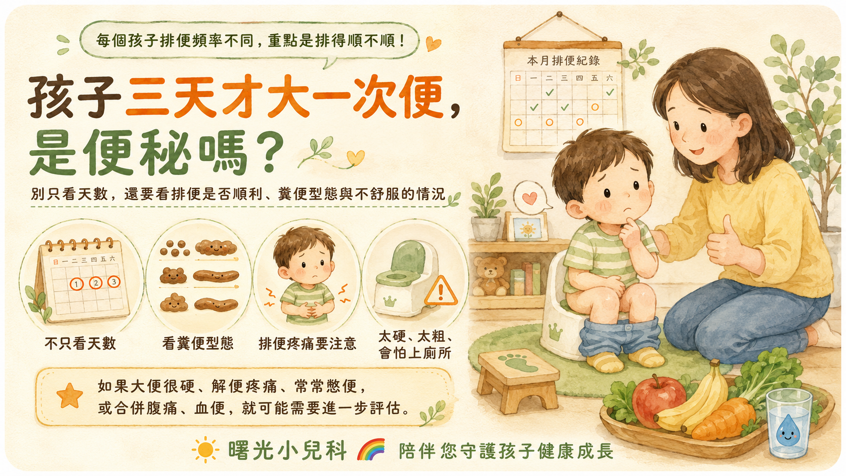 孩子三天才大一次便,是便秘嗎?